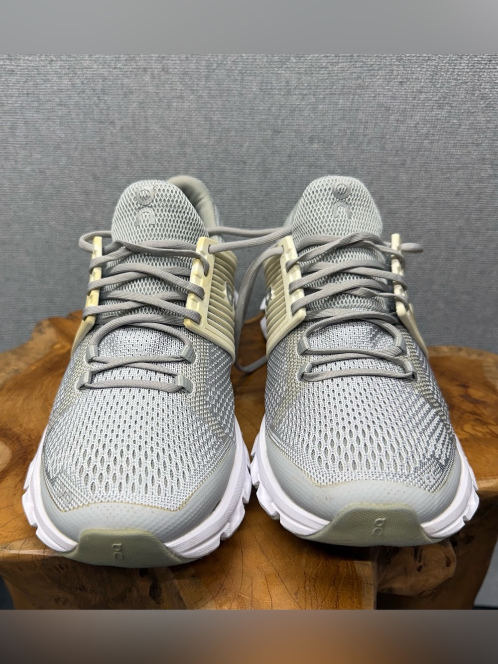 On Running Women's  Cloudnova Running Shoes in Light Gray and Cream - Picture 3 of 7